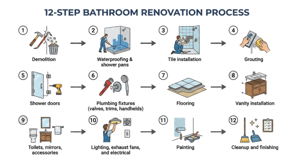 Complete Bathroom Installation Process